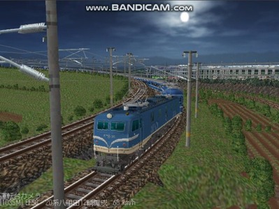 越河レイアウト夜汽車シリーズ15-EF58-138さくら-2
