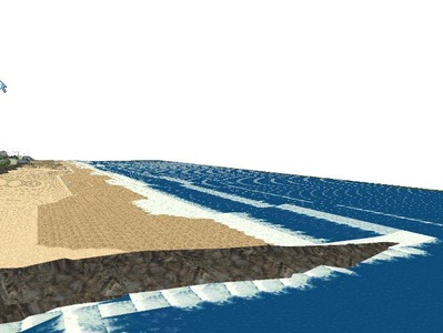 5編成並走見張線海岸線海面作り13