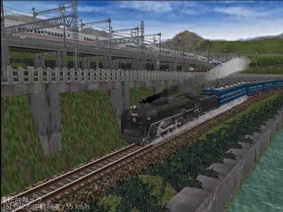 越河レイアウトカメラ切替ローカル見張線C62-6