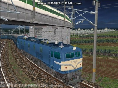 越河レイアウト夜汽車シリーズ16-EF58-157八甲田3