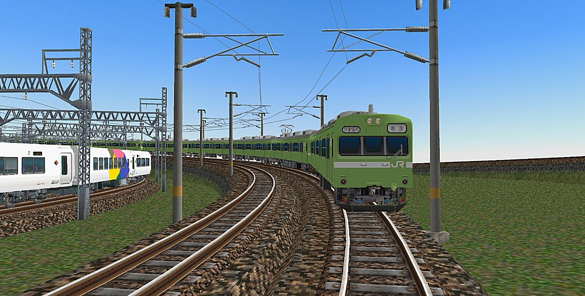 103系低運転台2灯式JR関西圏ウグイス色 : 新VRM3☆井戸端会議