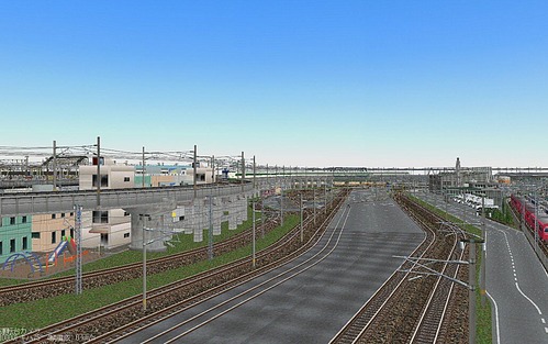 Tomix改造レイアウトのコンテナ貨物ヤード製作後2