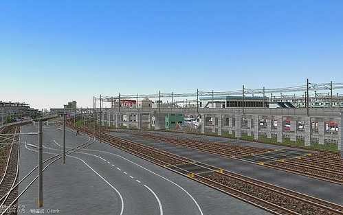 Tomix改造レイアウトのコンテナ貨物ヤード製作後5