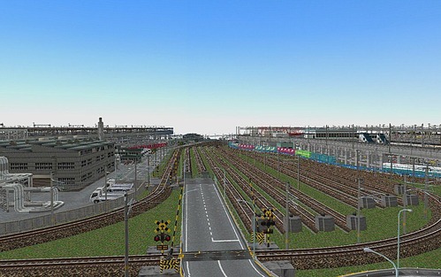 Tomix改造レイアウトのコンテナ貨物ヤード製作前4