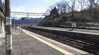 東北本線越河駅カーブホーム2