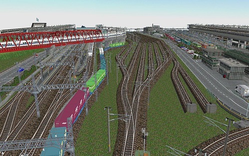 Tomix改造レイアウトのコンテナ貨物ヤード製作前3