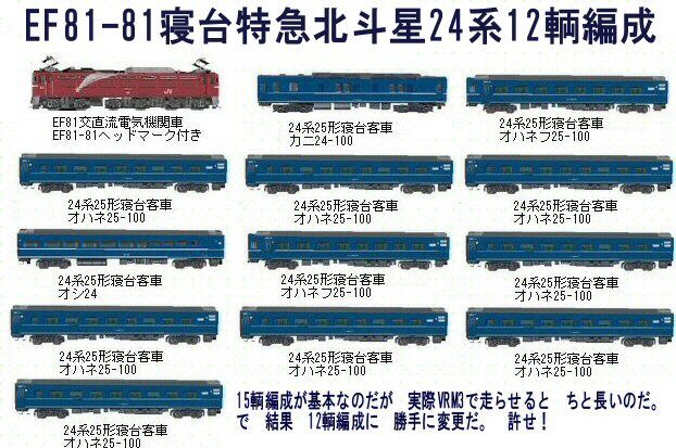 力行シリーズ27 EF8181北斗星JR東日本編成 : 新VRM3☆井戸端会議