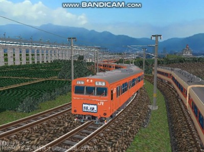越河レイアウト103シリーズ100-103系J特快高運転台オレンジ色2