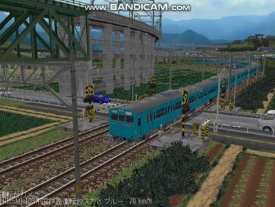 越河レイアウト103シリーズ88-103系高運転台スカイブルー色6