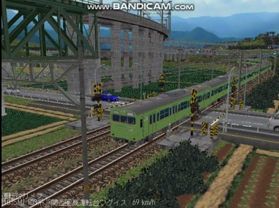 越河レイアウト103シリーズ97-103系JR高運転台ウグイス色関西圏6