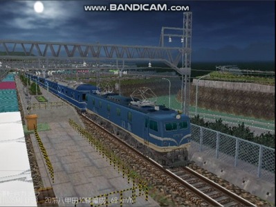 越河レイアウト夜汽車シリーズ15-EF58-138さくら-5