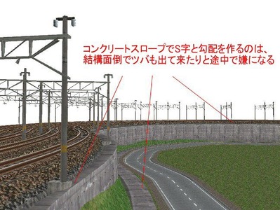 5編成並走スタジアムレイアウト架線柱13