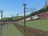 奥中山大カーブ春景色185系4