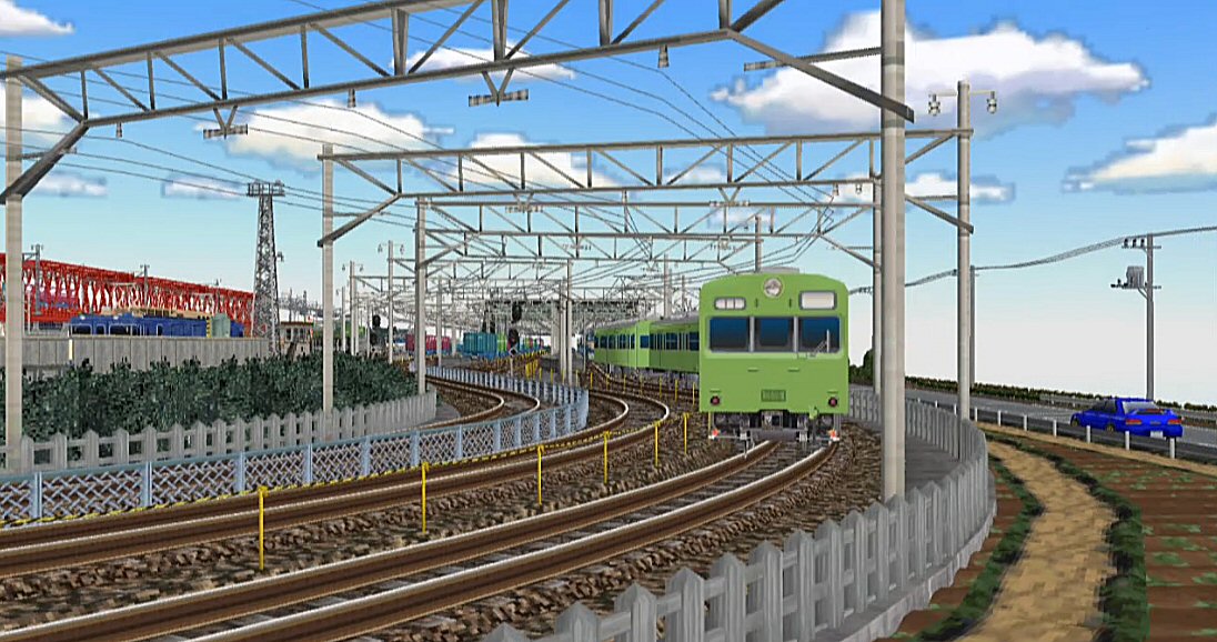 103系初期形低運転台山手線ウグイス色 : 新VRM3☆井戸端会議