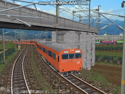 越河レイアウト103シリーズ98-103系JR高運転台オレンジ色関西圏5