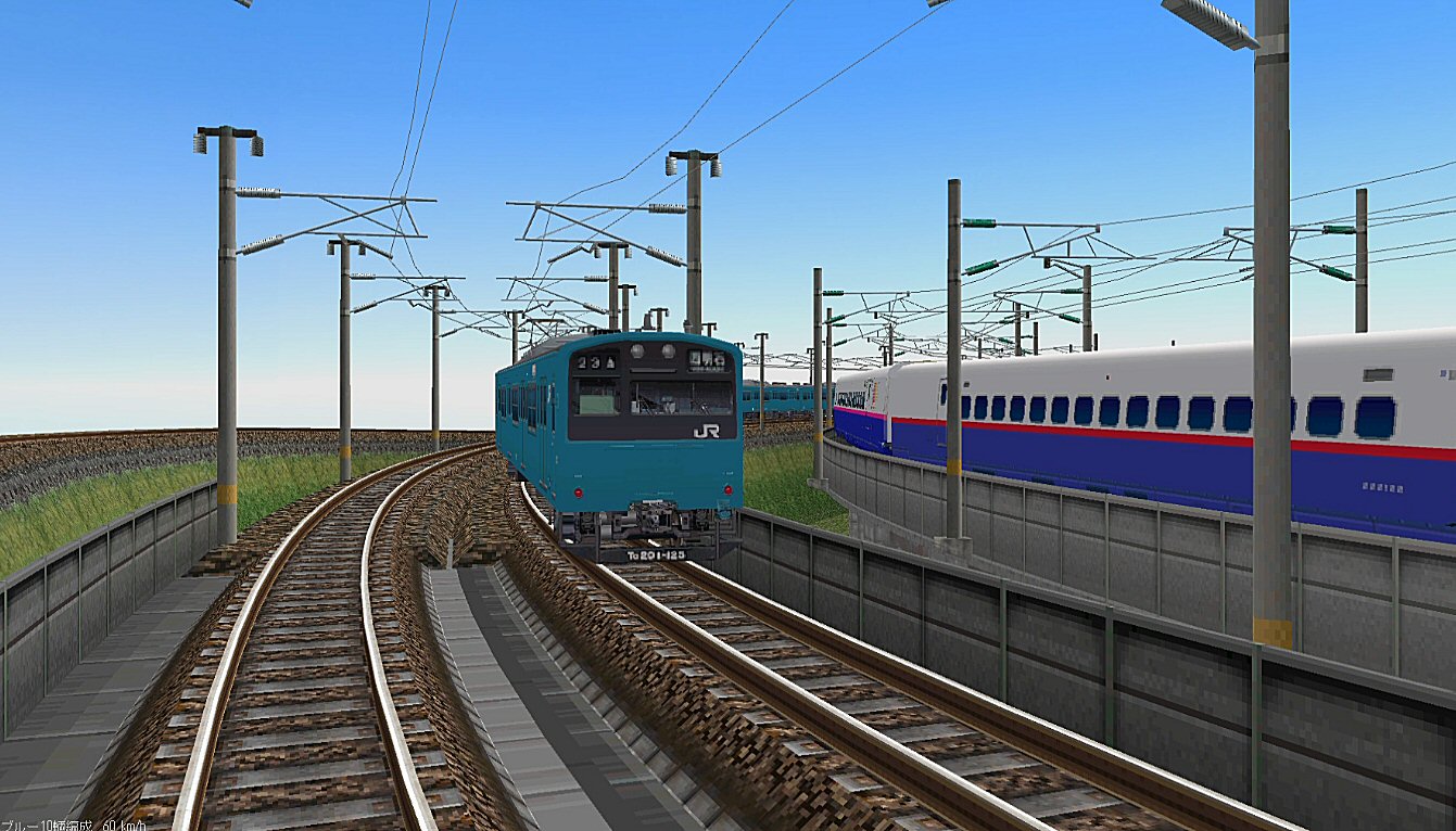 通勤高架線の201系スカイブルーから : 新VRM3☆井戸端会議