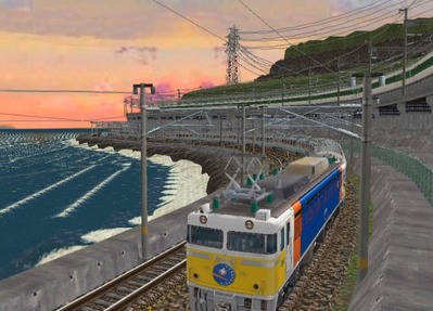 仮想日本海縦幹線日本海夕暮れ2カシオペア2