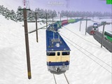 北の貨物駅通過中Ef65重連2