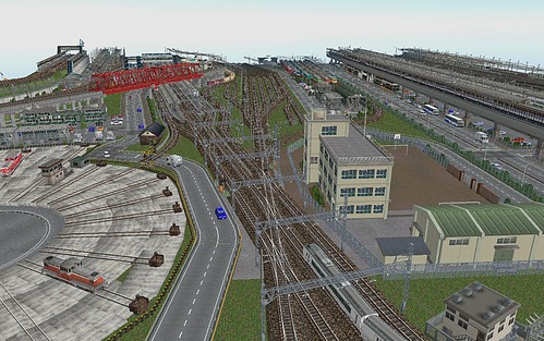 Tomix改造レイアウトのコンテナ貨物ヤード製作前2