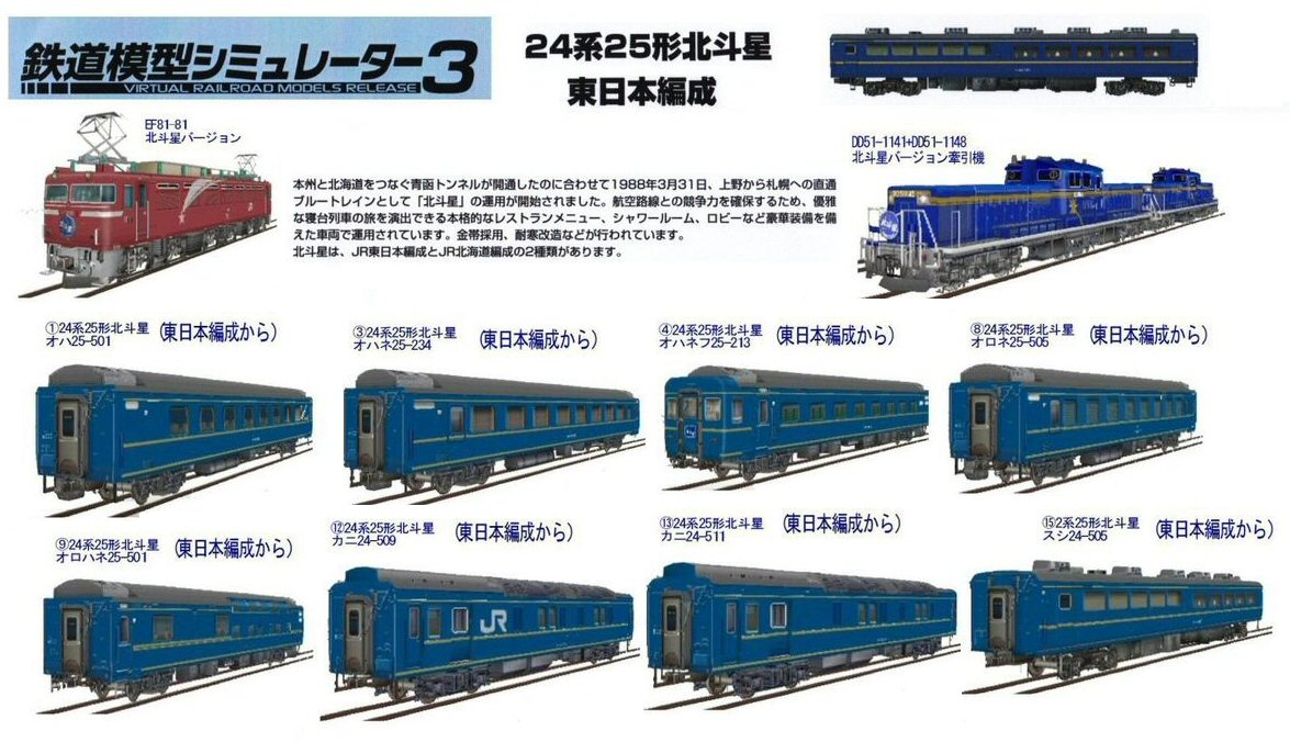 24系25型北斗星＋EF81北斗星色 24系25型北斗星＋EF81北斗星色