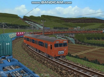 越河レイアウト103シリーズ100-103系J特快高運転台オレンジ色6