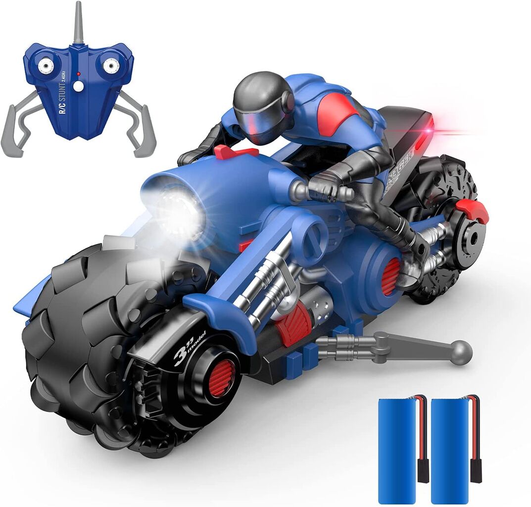 DEERC バイク ラジコン ラジコンカー こども向け ドリフトラジコン バイク おもちゃ RCオートバイ rcカー 操作時間60分 LEDライト 1/10 2.4GHz無線 国内認証済み プレゼント 贈り物 10421の画像