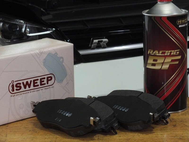 イシカワエンジニアリング スタッフブログ:GOLF7 R × 4輪アライメンﾄ調整 ＆ iSWEEP BRAKE PAD IS4000 ＆ RBF