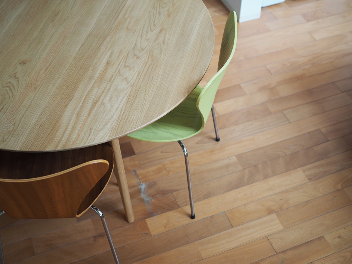 204 ニトリ 円形木製ダイニングテーブル ダイニングテーブル(N