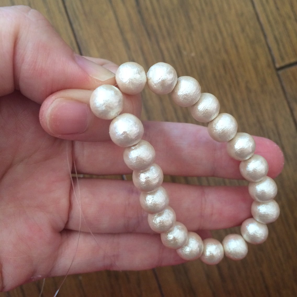 コットンパールのバレッタ 手作りを楽しむ Let S Enjoy Handmade Life Style