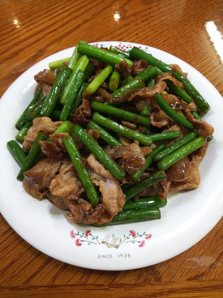 ２８６ 豚肉とにんにくの芽のオイスターソース炒め 家飲みのお品書き