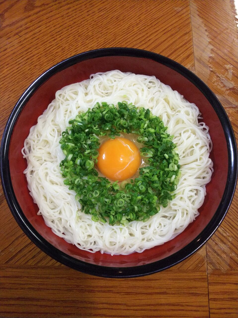 ４９９ 釜玉そうめん 冷やし釜玉そうめん 家飲みのお品書き