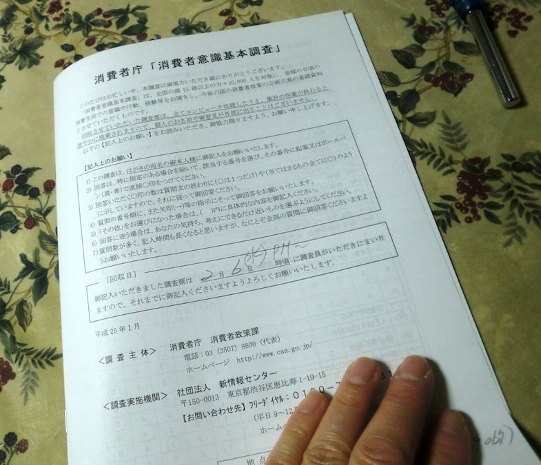 謎のアンケート ほっかいどう はぐれ雲 おじさん日記