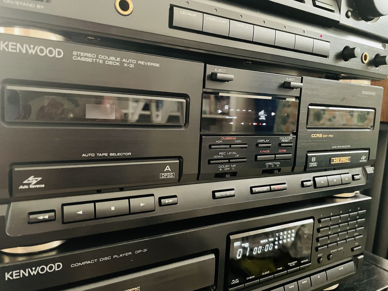 カセットデッキ CD・MD再生 ブラック カセットデッキ CD・MD再生 ブラック