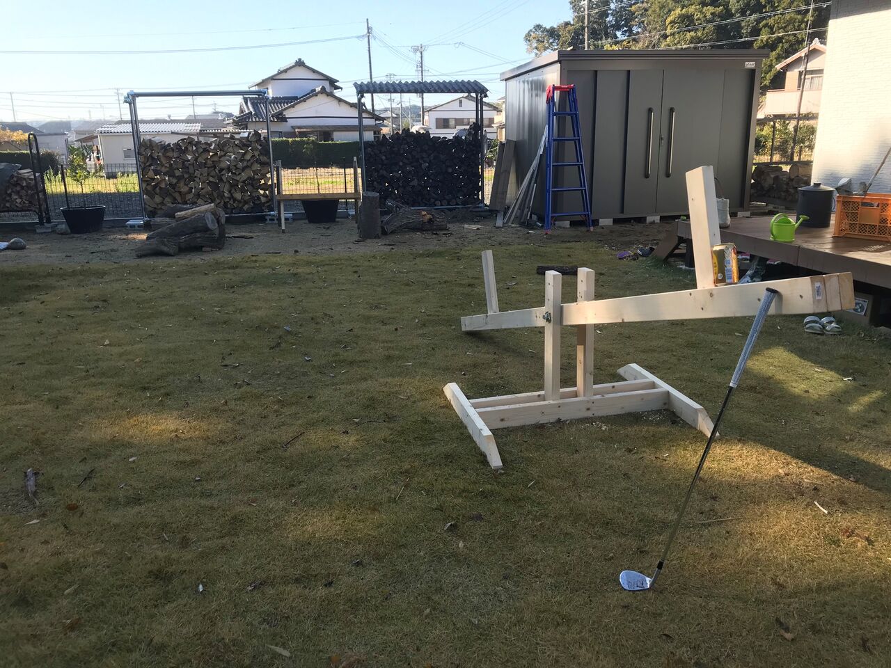 庭で遊ぶ シーソー作ってみた 薪ストーブと田舎の暮らし 庭で遊ぶ シーソー作ってみた 薪ストーブと田舎の暮らし