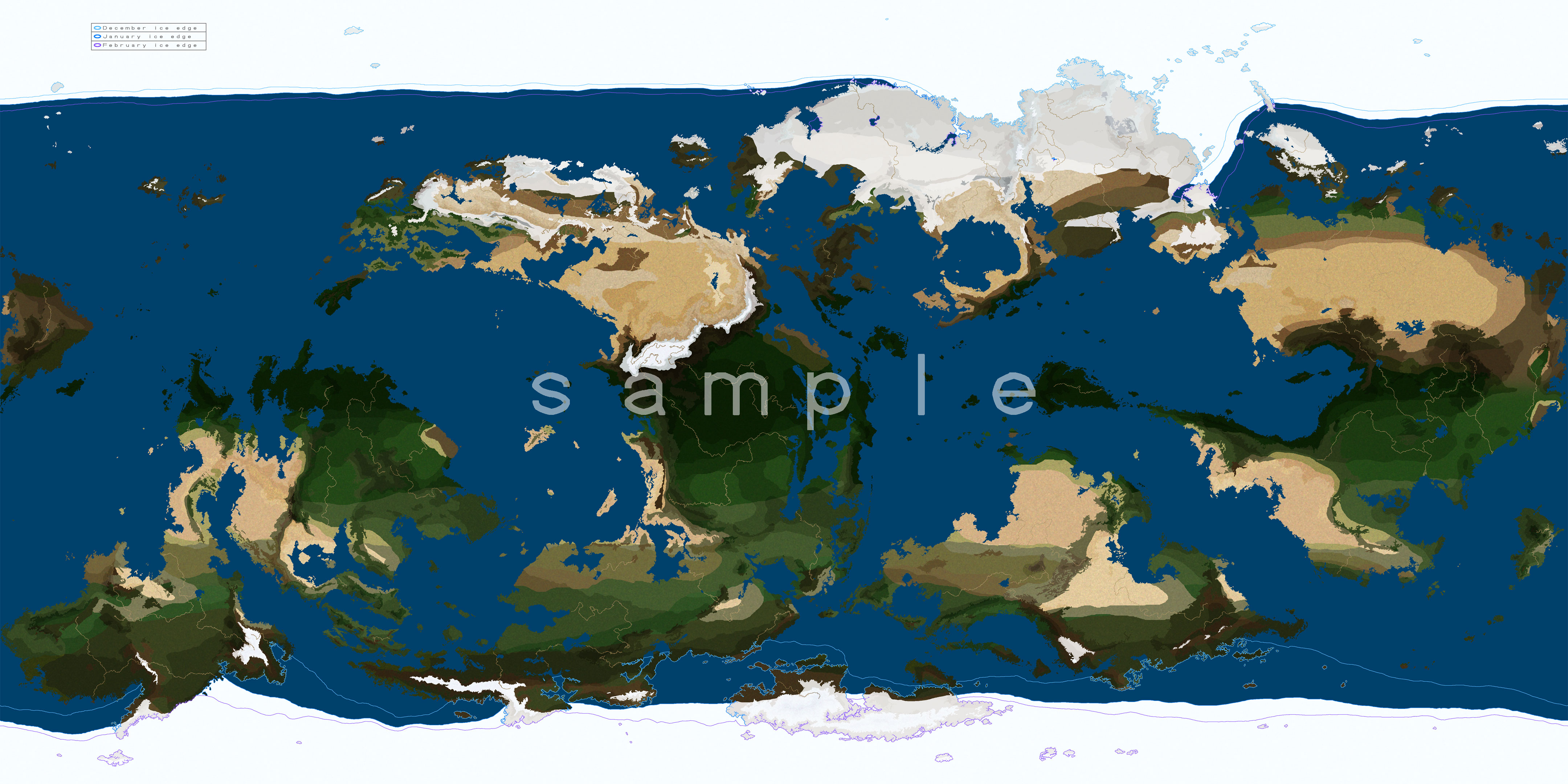 でかい世界地図素材と気候区分を作ってみた Sc9 をリメイク公開しました ゐ薬きょうたのブログ
