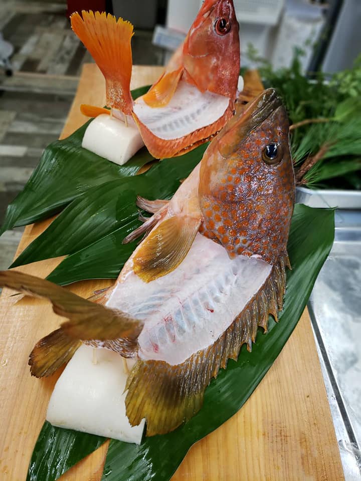 船大工が制作した舟盛り 3台/和船 姿盛り 活造り 刺身盛込み 活魚 活