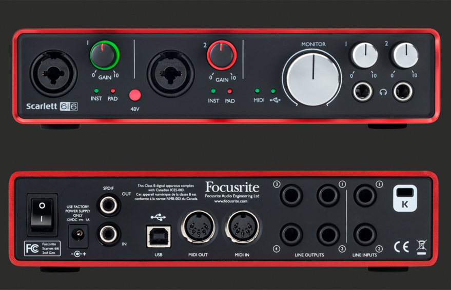 Focusriteから最新のオーディオインターフェイスScarlett Gen2が