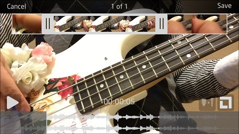 動画のトリミングも簡単