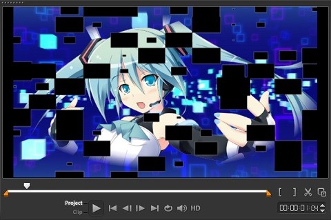 クロマキー適用後