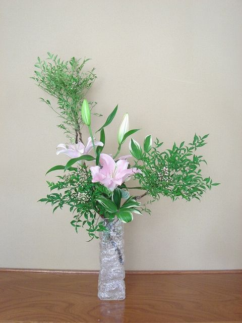 ゆりと南天 いけばな日記 ゆりと南天 いけばな日記