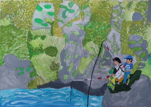 水辺の風景画コンクールの巡回展示が始まっています 池ちゃんと印旛沼 水辺の風景画コンクールの巡回展示が始まっています 池ちゃんと印旛沼