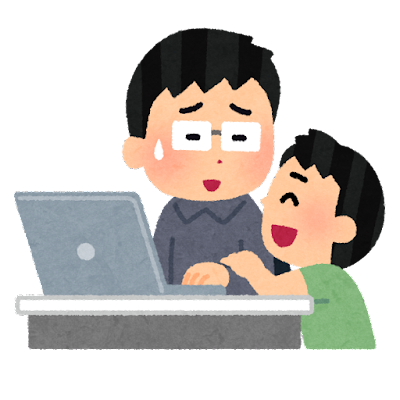 shigoto_zaitaku_kodomo_man