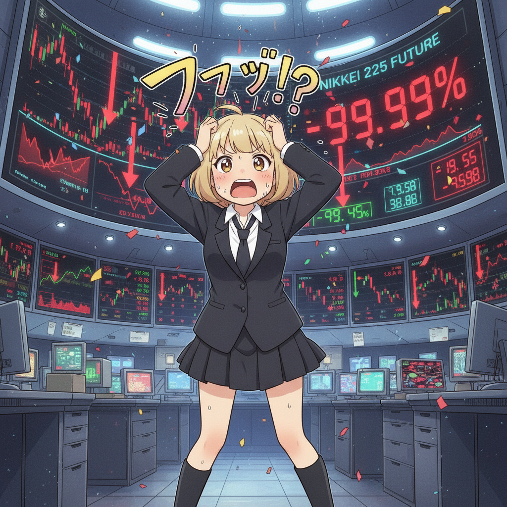 日経平均株価大暴落ｷﾀ━━━━━━(ﾟ∀ﾟ)━━━━━━!!!!一時2700円超安