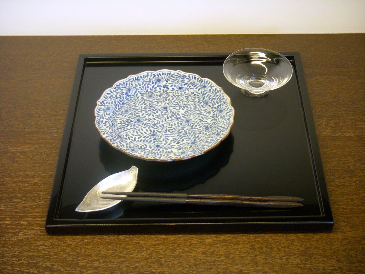 北村賀善落款いり14.5高さ4.5位の花弁様の小皿二