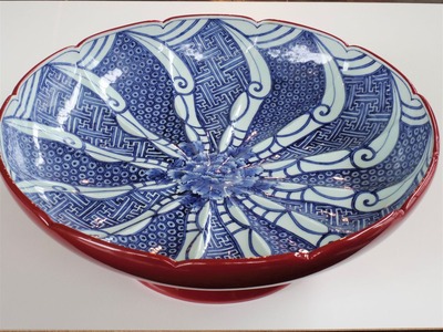 51赤うるし塗祥瑞文高台鉢¥2,200,000 (3)