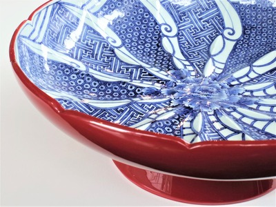 51赤うるし塗祥瑞文高台鉢¥2,200,000 (2)