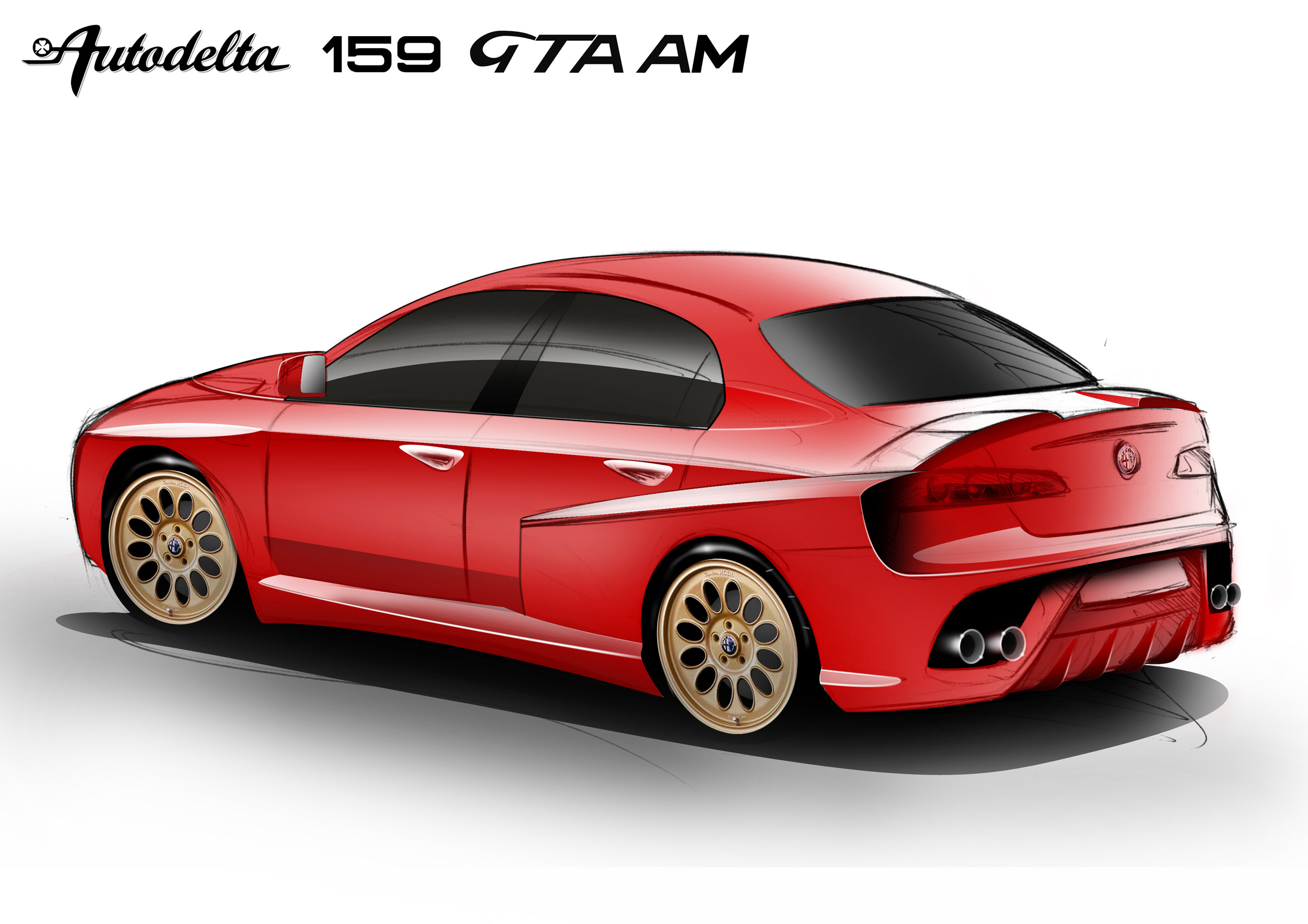 早くも159gta Amのデザインスケッチ The Life With Alfa Romeo 147 Gta