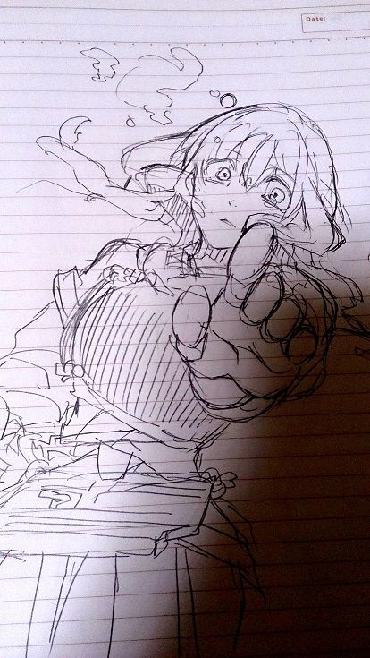 立体感がないというか のっぺりとした絵になってしまいます デッサン速報