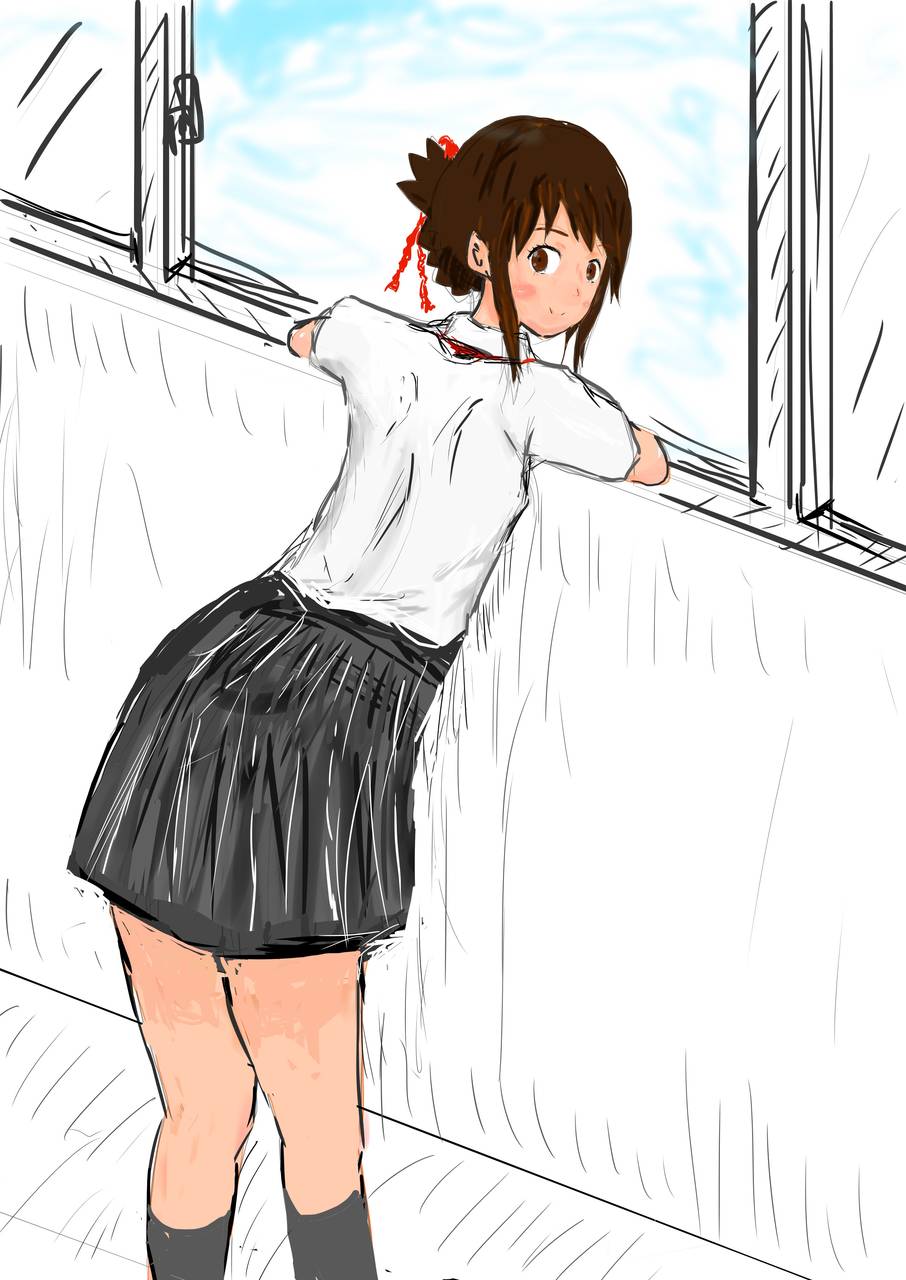 絵 イラスト 俯瞰の視点で窓に持たれかかっている様子を描きたかったのですが デッサン速報 絵 イラスト 俯瞰の視点で窓に持たれかかっている様子を描きたかったのですが デッサン速報