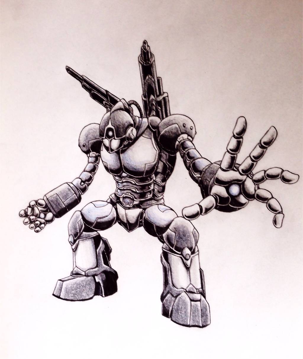 オリジナルロボットの絵描いたった デッサン速報